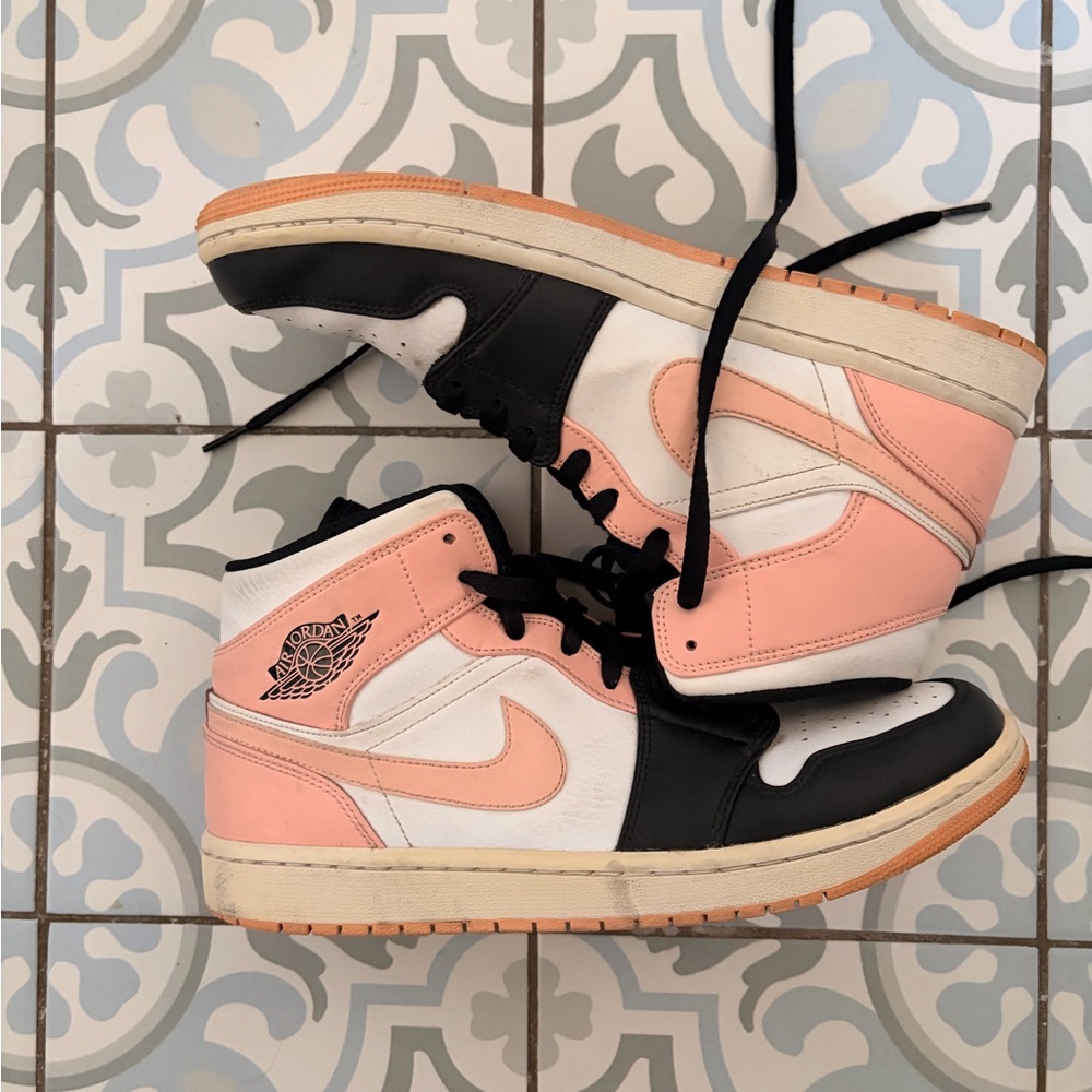 Nike Air Jordan 1 Mid Black White Sneakers